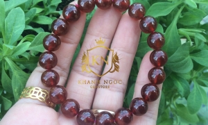 Vòng Tay Đá Garnet(Ngọc Hồng Lựu) 9ly