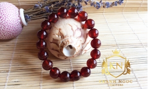 Vòng Tay Đá Garnet(Ngọc Hồng Lựu) 10ly