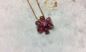 Mặt Dây Chuyền Vàng Đá Ruby Sao